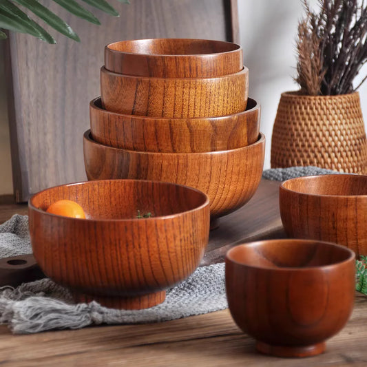 Japanese Wooden Bowls Jujube Wood