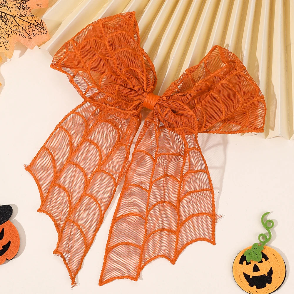 Barrettes chauve-souris effrayantes avec voile en dentelle – Glamour gothique pour Halloween