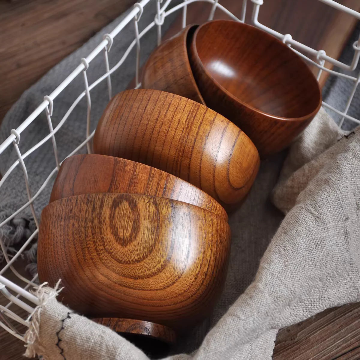 Japanese Wooden Bowls Jujube Wood