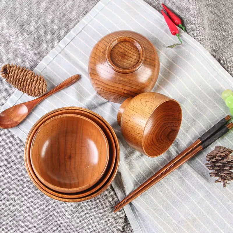 Japanese Wooden Bowls Jujube Wood