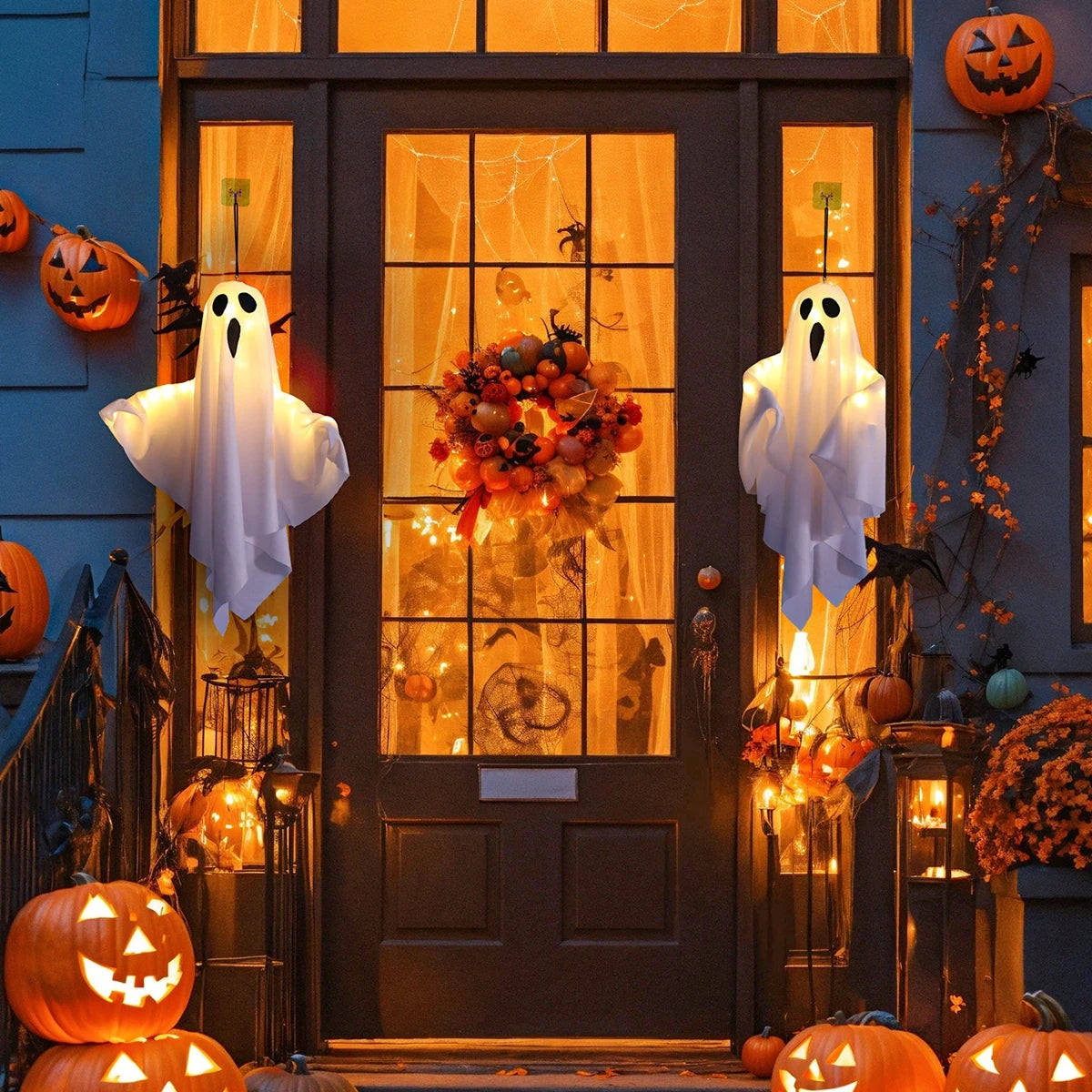Halloween LED Ghost Light Detail View - Ethereal Glow Effect | Spooky Halloween Lighting