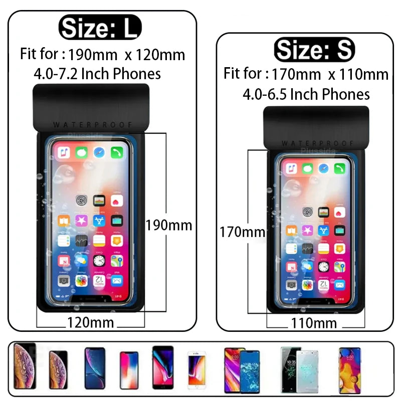 Universal Waterproof Mobile Case – IPX8 Underwater Pouch for All Phones