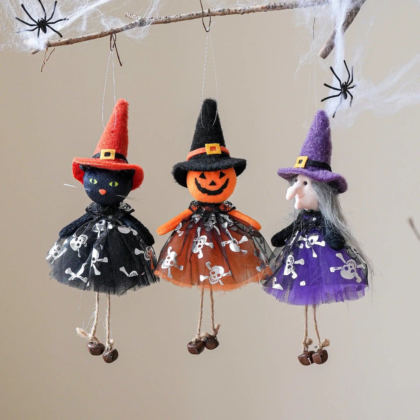Halloween Pendants: Cat, Witch & Pumpkin