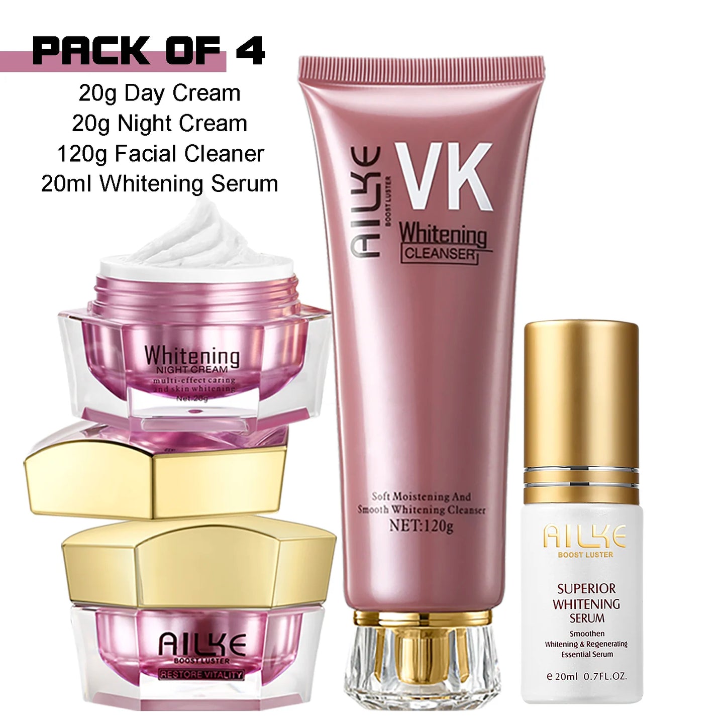 AILKE Collagen Face Cream – Anti-Wrinkle & Whitening Moisturiser -Hyaluronic Acid