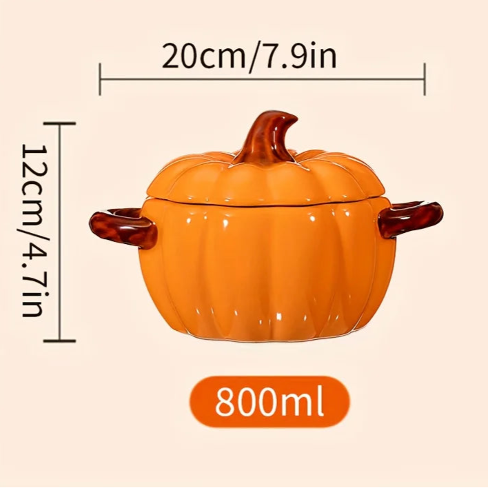 Bowl Ceramic Casserole Oven-Safe Pot With Lid And Handles