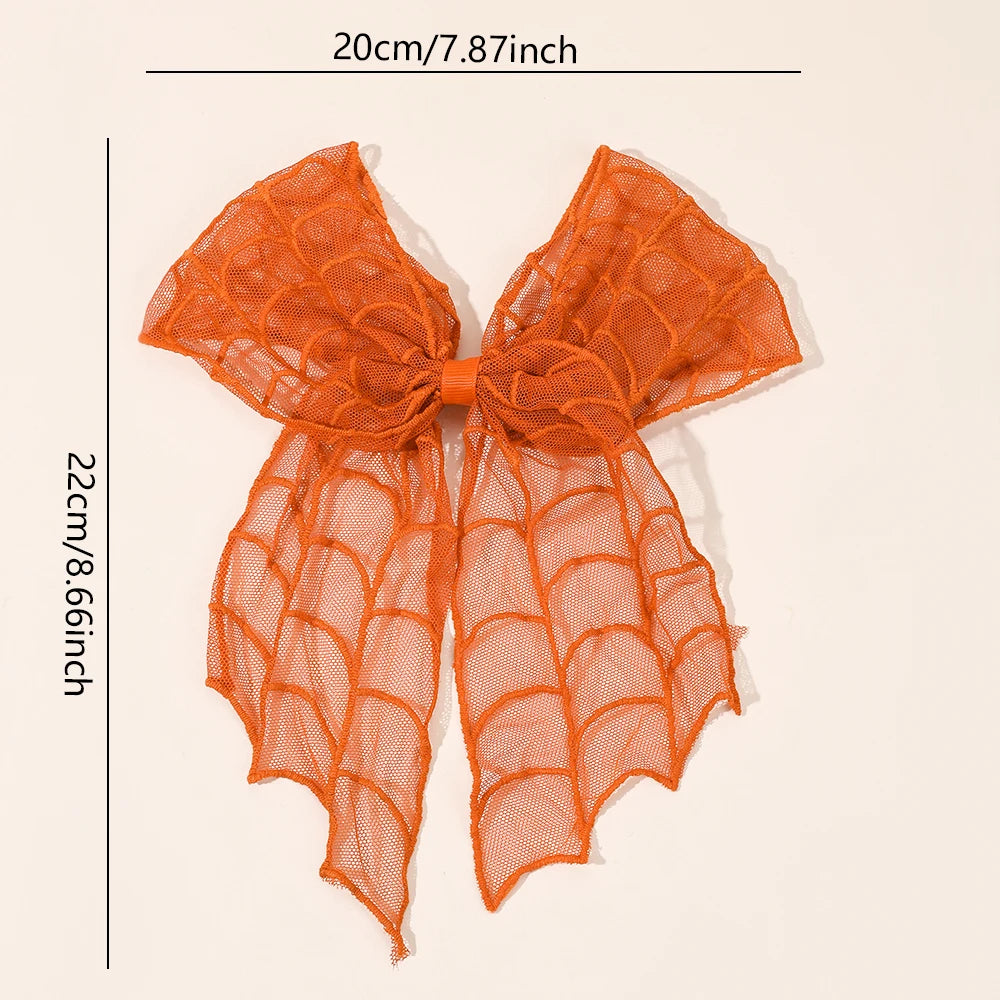 Barrettes chauve-souris effrayantes avec voile en dentelle – Glamour gothique pour Halloween