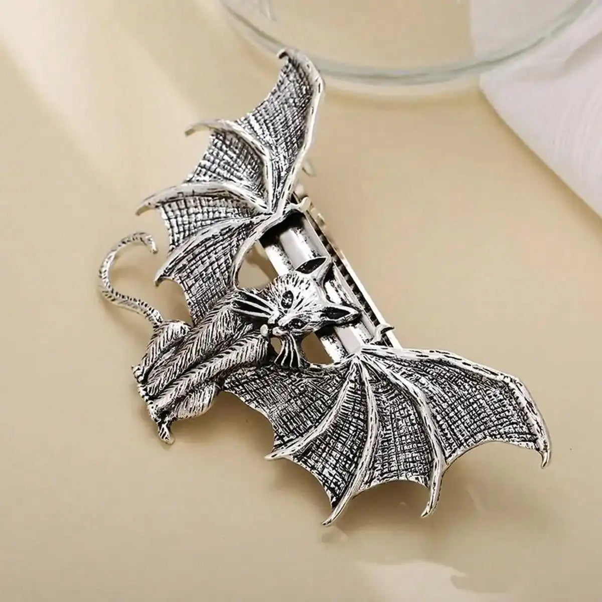 Gothic Bat Cat Hair Clip