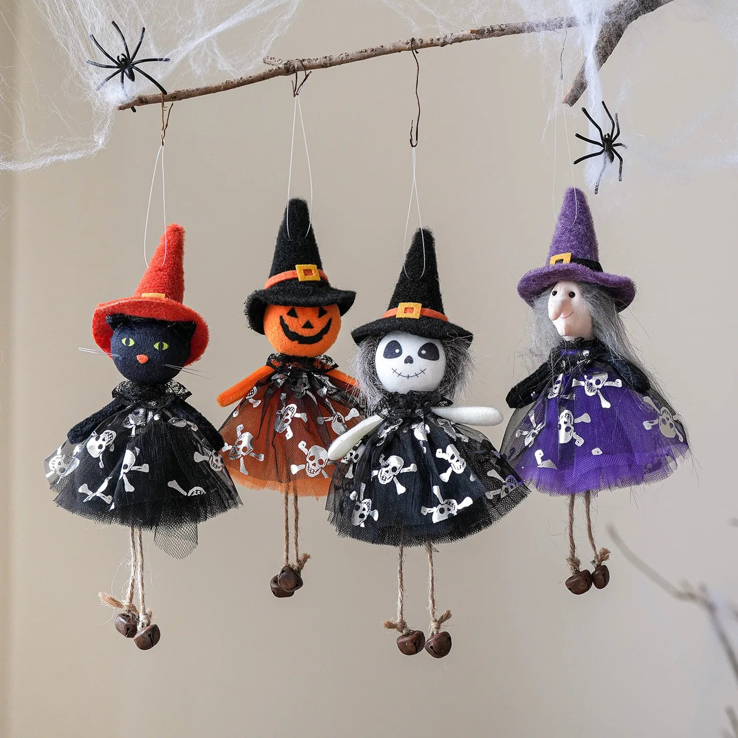 Halloween Pendants: Cat, Witch & Pumpkin