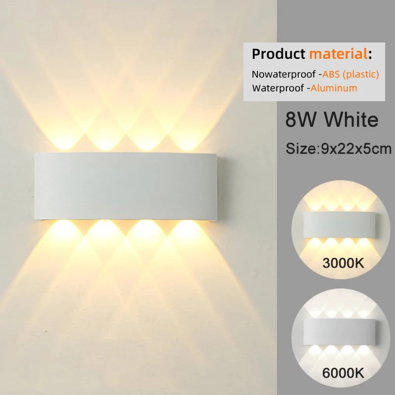 Apliques de pared LED Lámpara moderna para interior y exterior