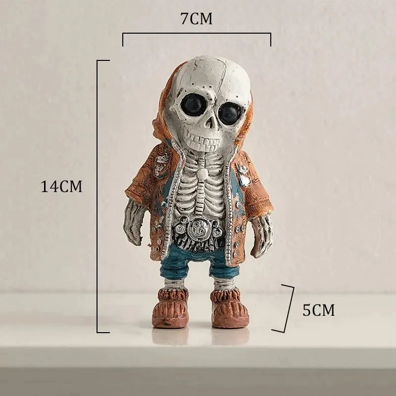 Cool Retro Skeleton Figurine – Personalise Your Space with Dark Charm