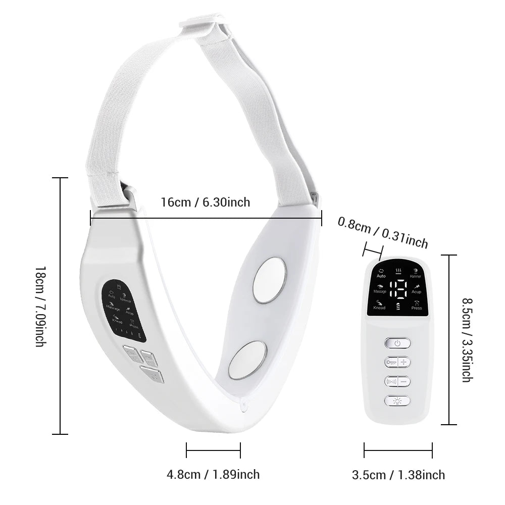 5-in-1 Face Lifting Massager – Double Chin Reducer with Remote Control