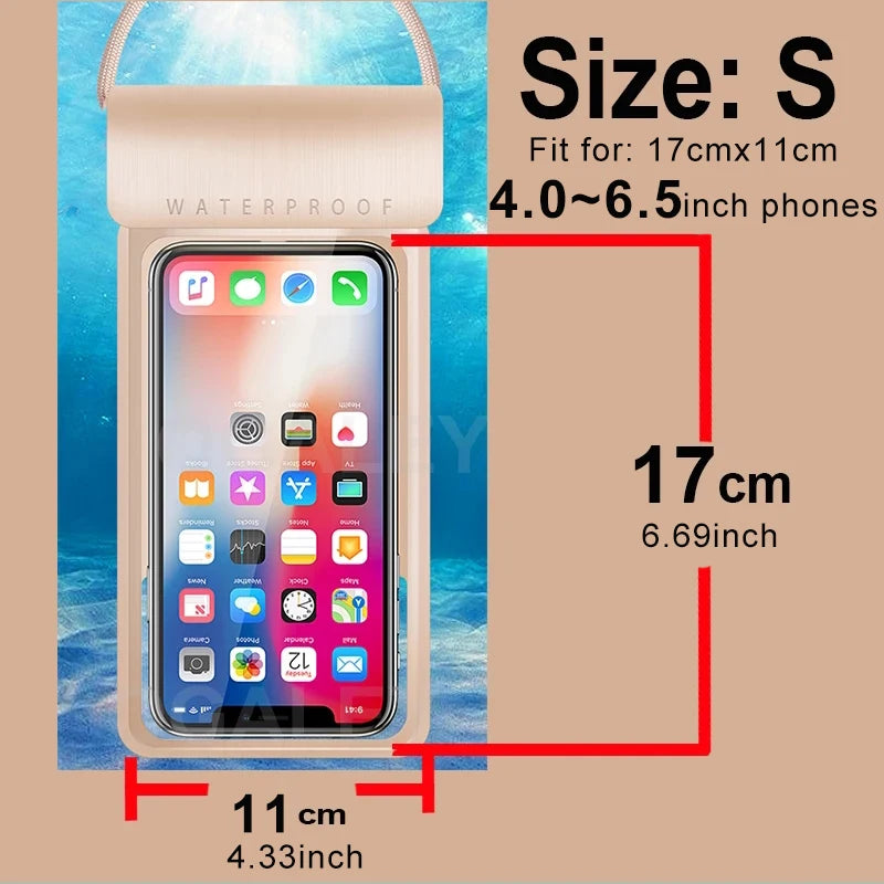 Universal Waterproof Mobile Case – IPX8 Underwater Pouch for All Phones