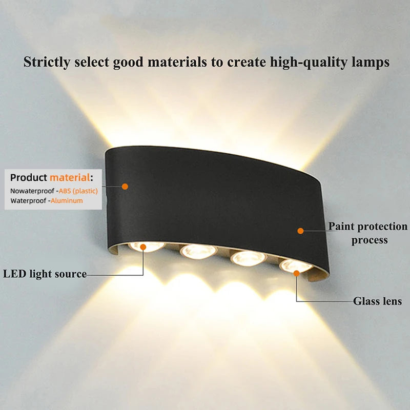 Apliques de pared LED Lámpara moderna para interior y exterior