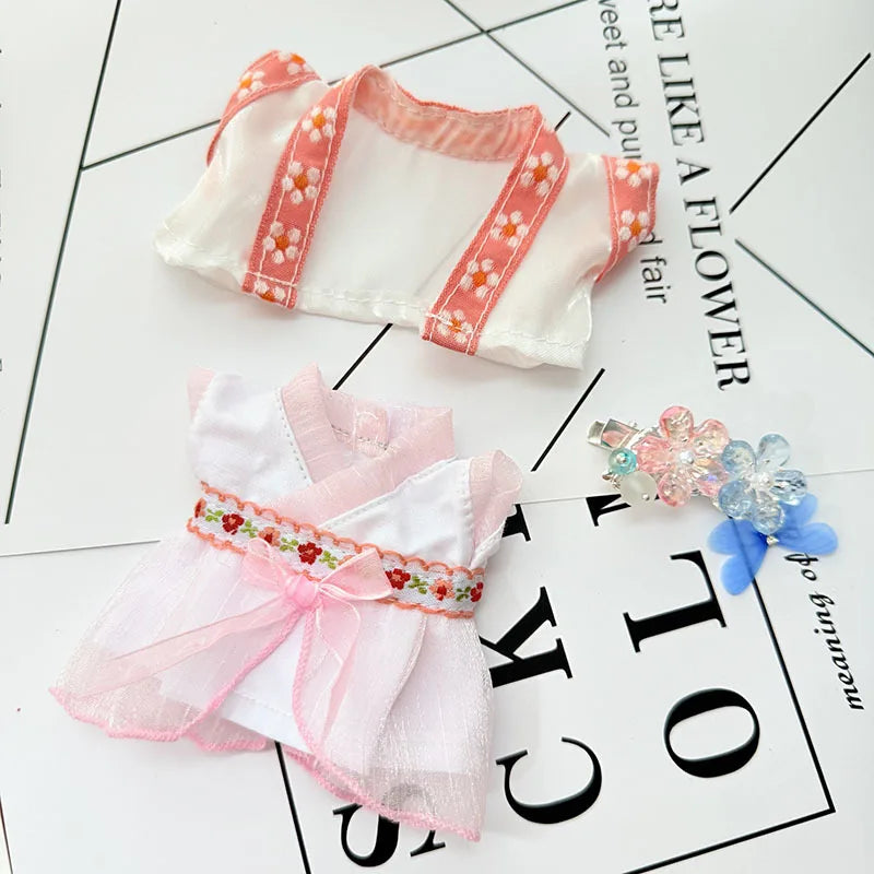 Stylish Chinese-Style Clothes for Labubu Dolls (15–17cm) – Accessories Collection