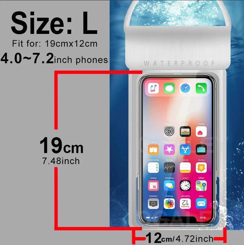 Universal Waterproof Mobile Case – IPX8 Underwater Pouch for All Phones