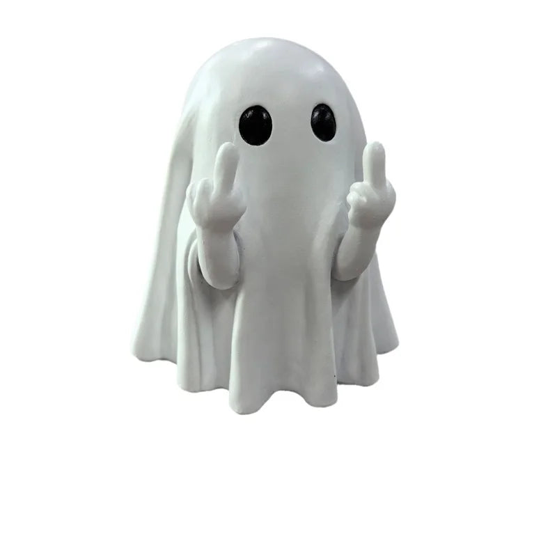 Side view of ghost-shaped desk organiser ornament – spooky Halloween storage solution