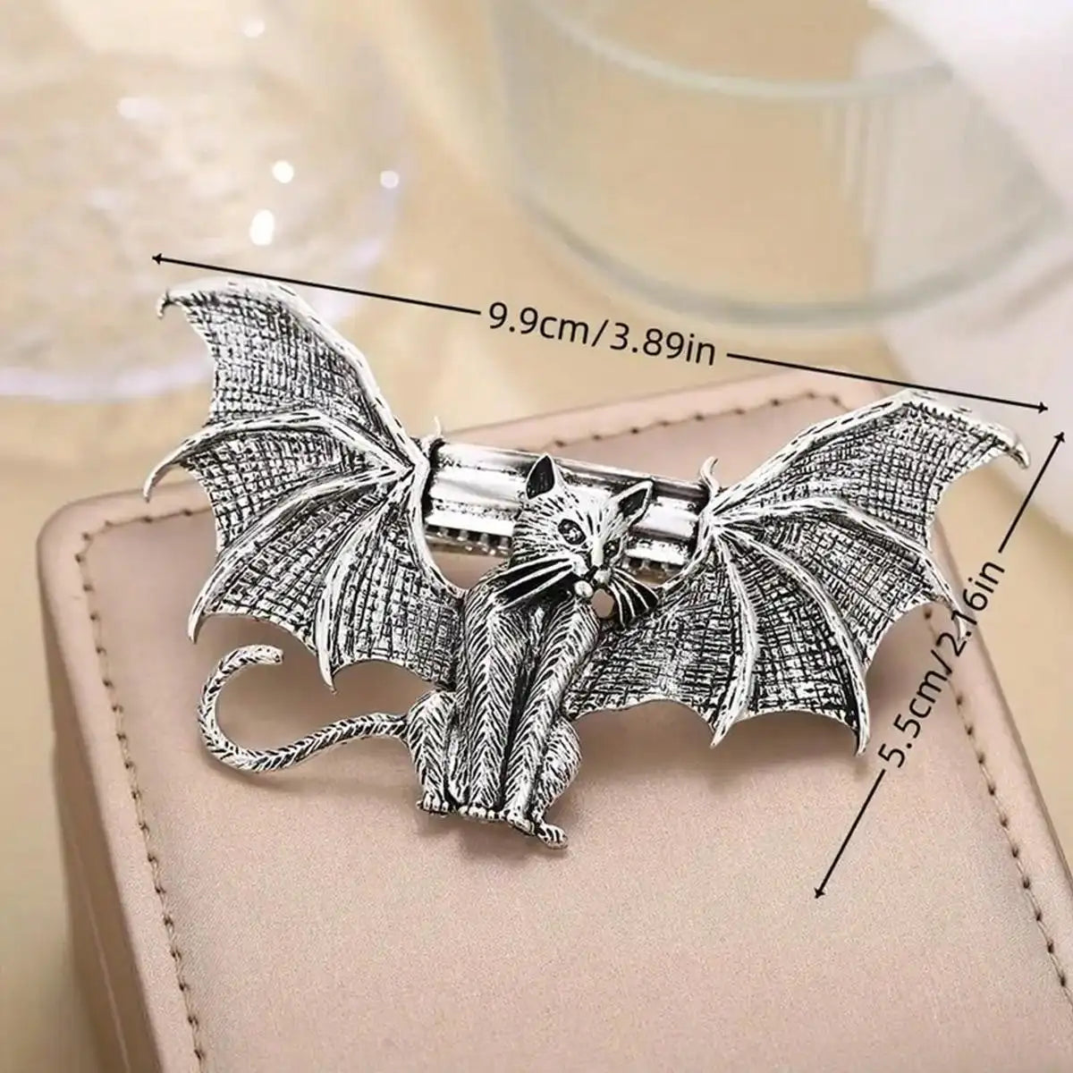 Gothic Bat Cat Hair Clip