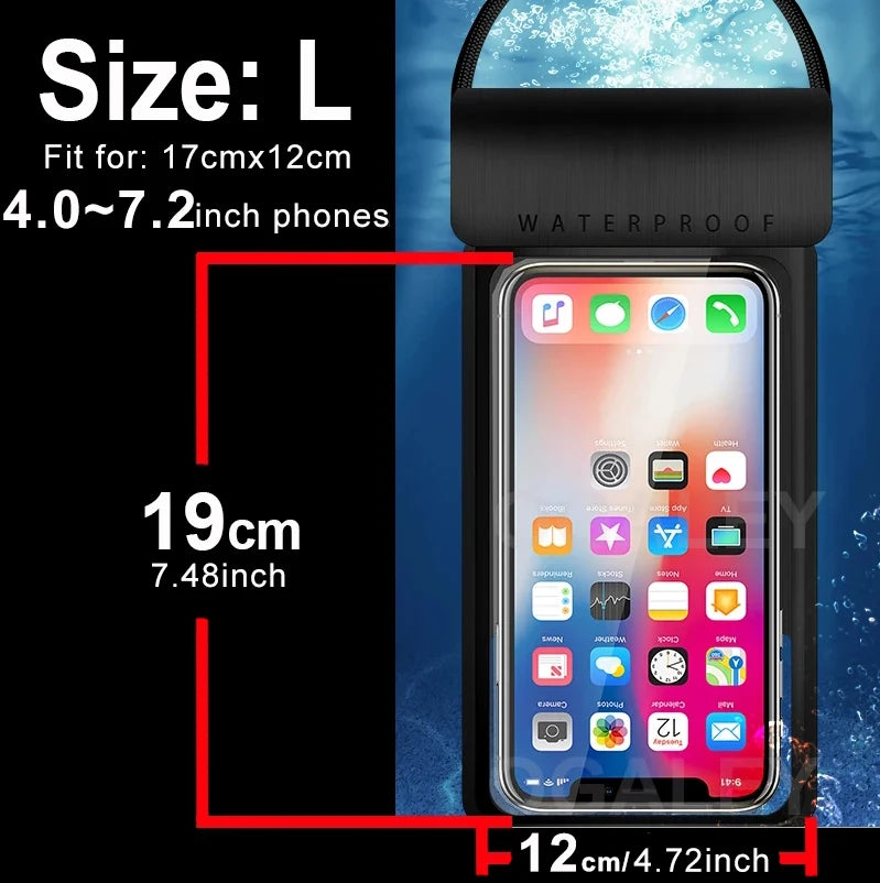 Universal Waterproof Mobile Case – IPX8 Underwater Pouch for All Phones