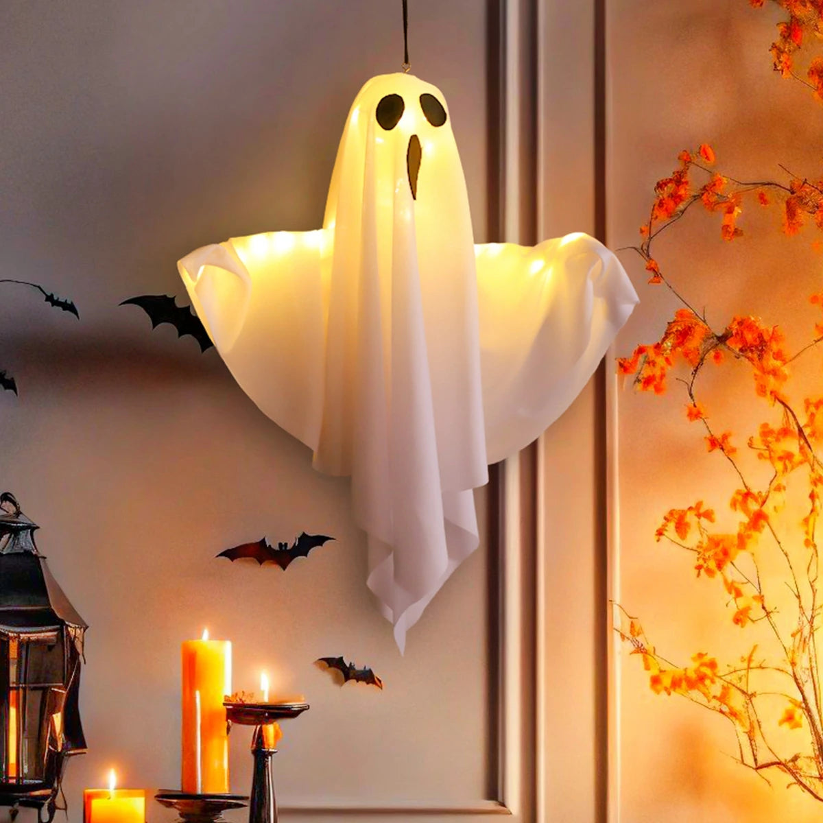 Halloween LED Ghost Light 2025 - Spooky Haunted House Decoration | Outdoor Party Prop