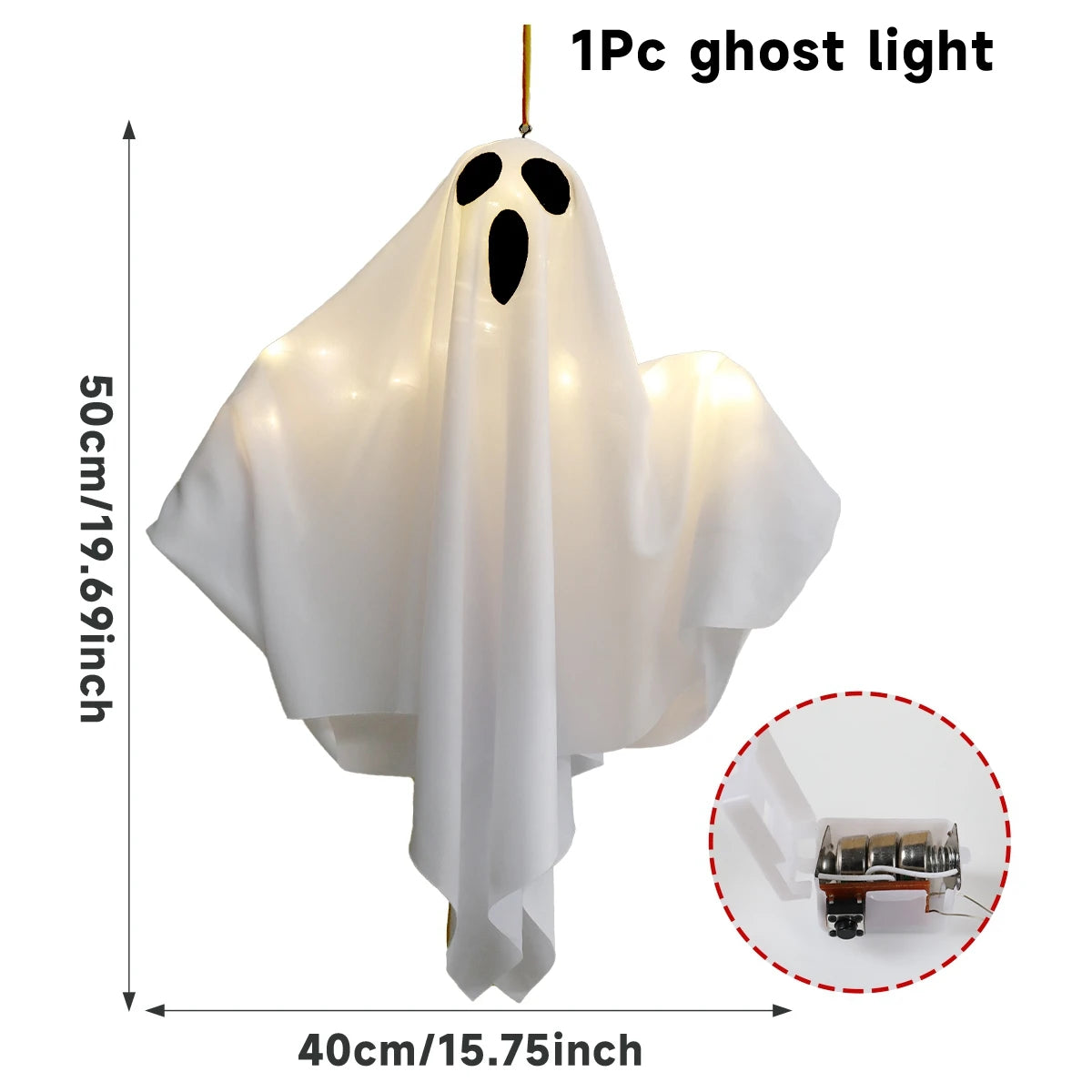 Halloween LED Ghost Light Installation - Easy Setup Display | Haunted House Props