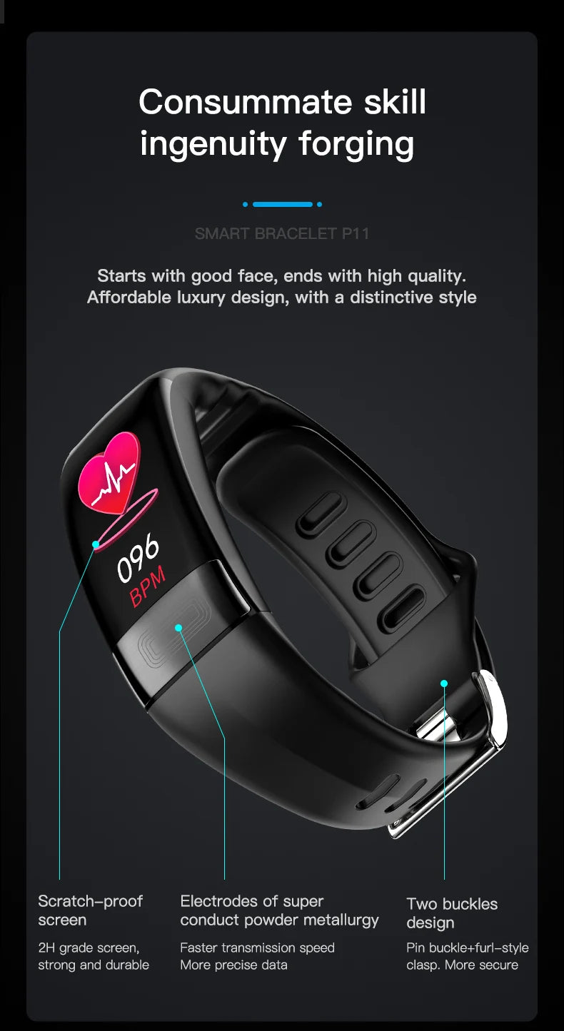 Advanced ECG+PPG Fitness Smartwatch – All-in-One Health Tracker for Men & Women