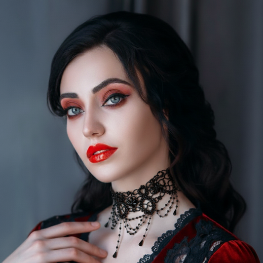 Gothic Victorian Tassel Choker – Unleash Your Dark Elegance