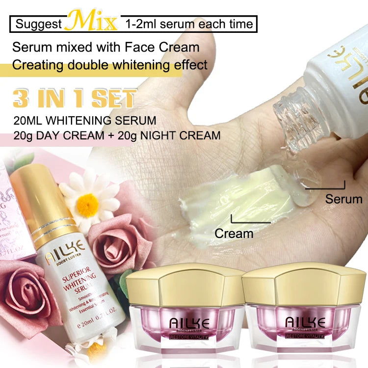 AILKE Collagen Face Cream – Anti-Wrinkle & Whitening Moisturiser -Hyaluronic Acid
