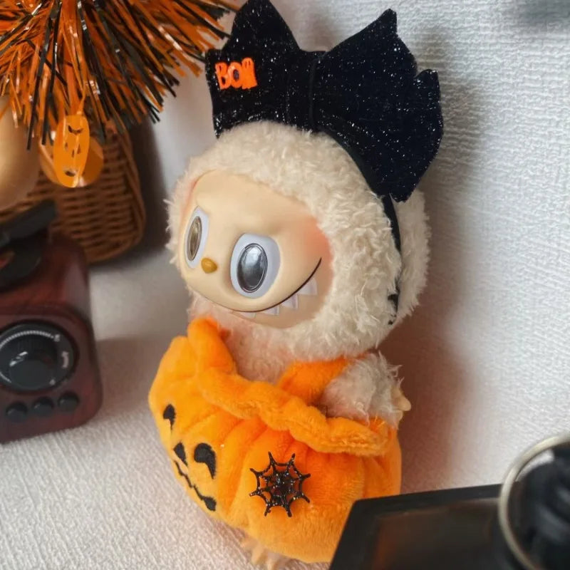 Labubu 15–17cm Doll Halloween Costume – Adorable Pumpkin Outfit for Collectors