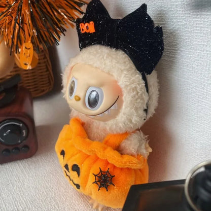 Labubu 15–17cm Doll Halloween Costume – Adorable Pumpkin Outfit for Collectors