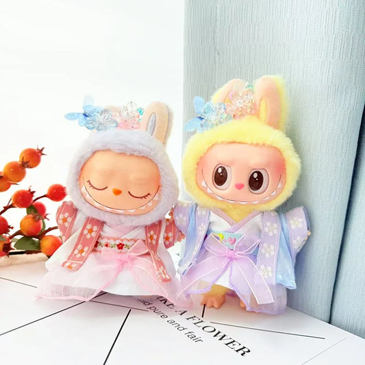 Stylish Chinese-Style Clothes for Labubu Dolls (15–17cm) – Accessories Collection