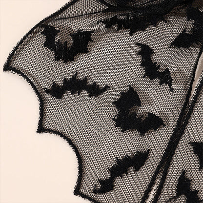 Barrettes chauve-souris effrayantes avec voile en dentelle – Glamour gothique pour Halloween