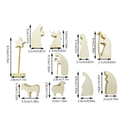 Minimalist Wooden Nativity Set