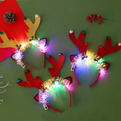 Christmas LED Light-Up Headband – Glowing Festive Headwear for Kids