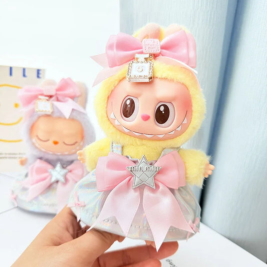 Labubu Doll Clothes – Cute Pink Skirt with Star Outfit