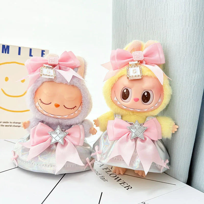 Labubu Doll Clothes – Cute Pink Skirt with Star Outfit