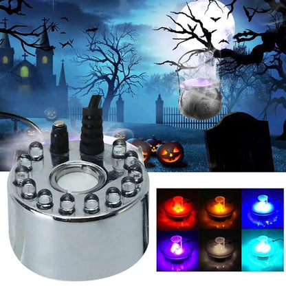 Halloween Fog Machine Multiple Angles - LED Pumpkin Light Integration | Halloween Decorations
