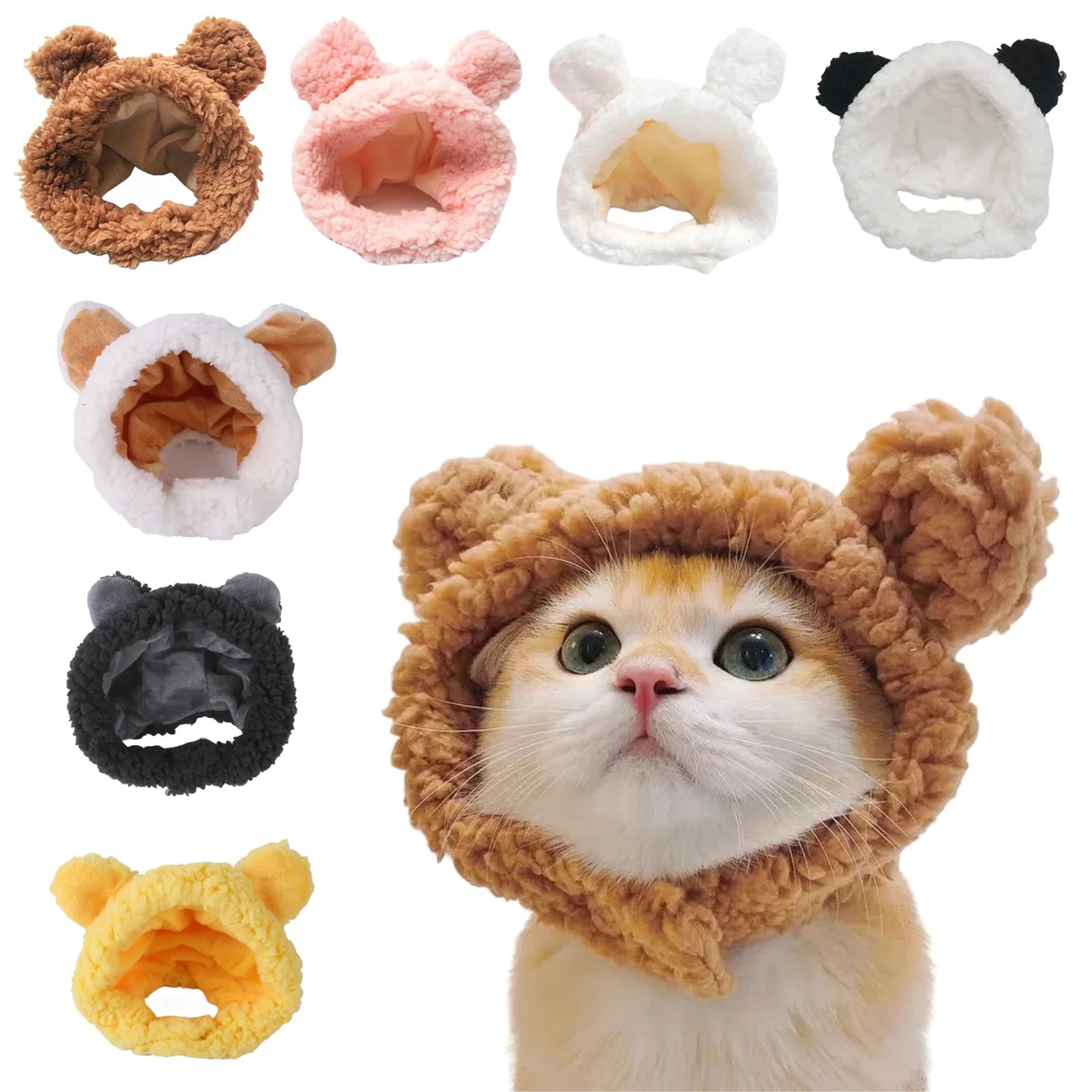 Funny Cat Cap – Bear Plush Cosplay Head Cover