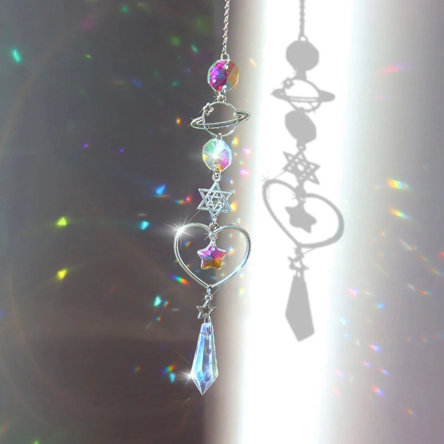 Crystal Suncatcher Pendant: Rainbow Maker & Solar Magic Décor