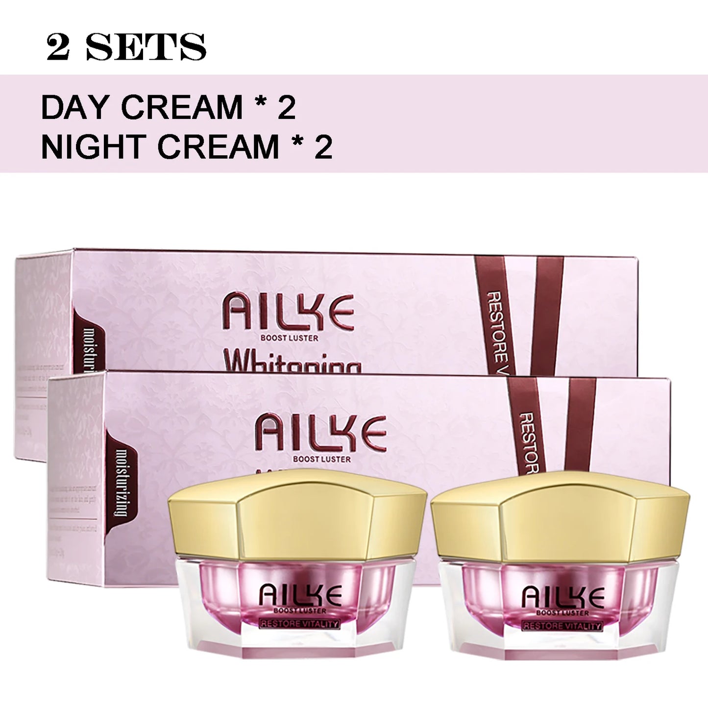 AILKE Collagen Face Cream – Anti-Wrinkle & Whitening Moisturiser -Hyaluronic Acid