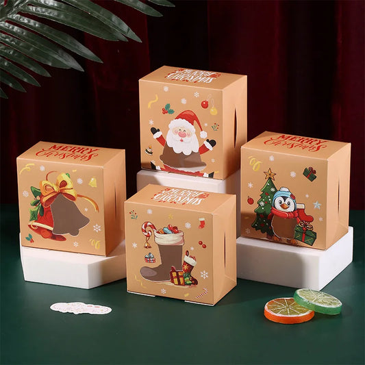 8/24 Pcs Assorted Folding Christmas Apple and Treat Boxes