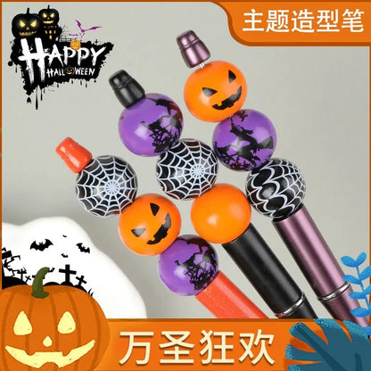 Halloween Pumpkin and Witch Ballpoint Pens – Fun Party Favors with Spider Web Design for Trick or Treat and Kids' Halloween Parties