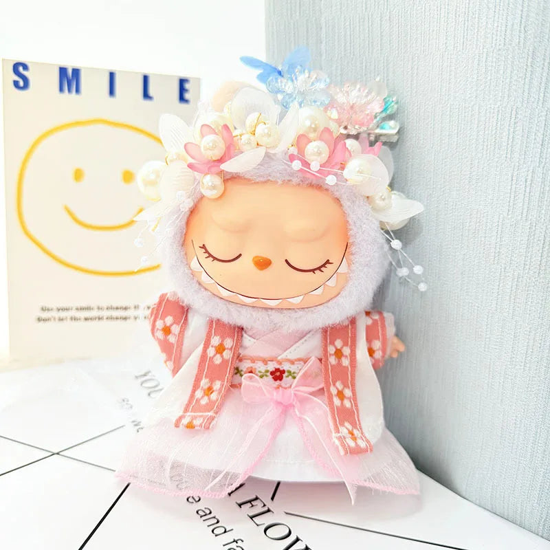 Stylish Chinese-Style Clothes for Labubu Dolls (15–17cm) – Accessories Collection