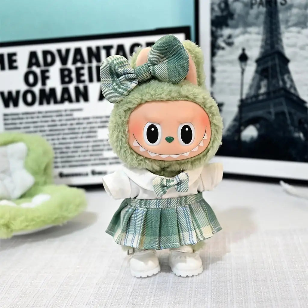 Labubu 17cm Doll Outfit – Sweet Strap Skirt Dress (4 Colours)