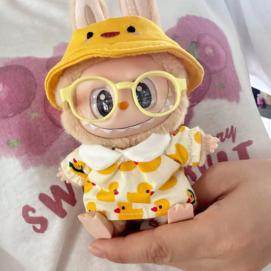 Labubu 17cm Doll Outfit – Sitting Party Duck Costume