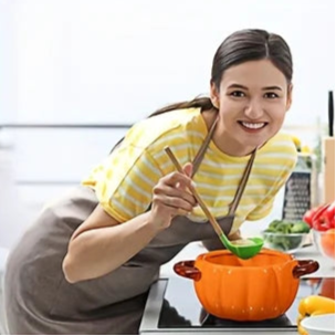 Bowl Ceramic  Casserole Oven-Safe Pot With Lid And Handles