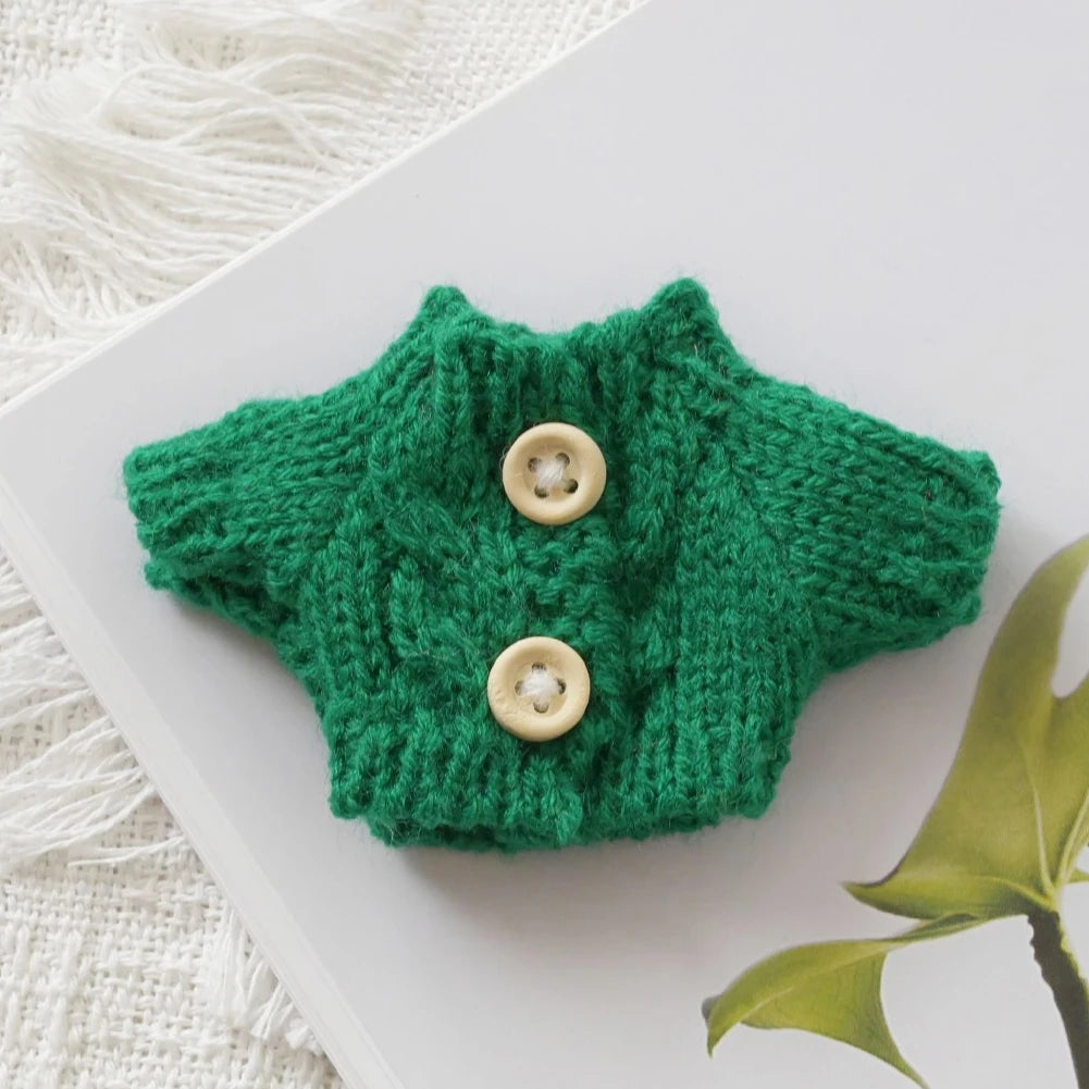 For 17cm Labubu V2 V1 Plush Idol Doll's Clothing  Christmas Cloak Sweater Hat Set Gift Labubu Clothes  Labubu ropa
