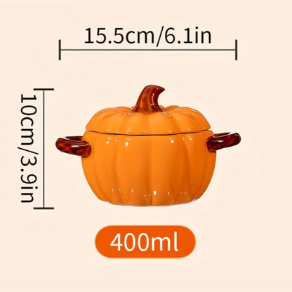 Bowl Ceramic  Casserole Oven-Safe Pot With Lid And Handles