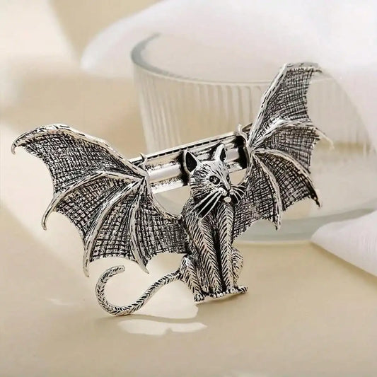 Gothic bat cat hair clip for cosplay and Halloween looks
