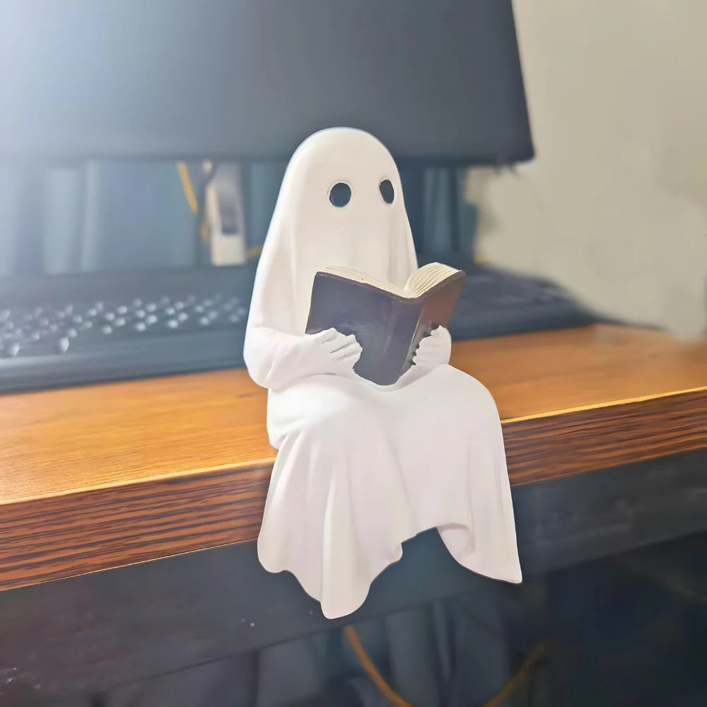 Charming Little Ghost Figurine 2025 - Perfect Halloween & Book Lovers Decor | Spooky Home Decoration