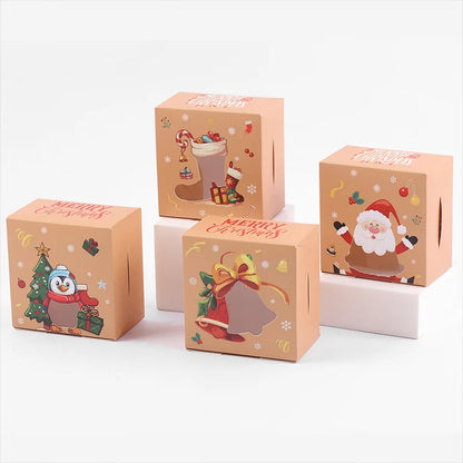 8/24 boîtes pliables assorties pour pommes et friandises de Noël